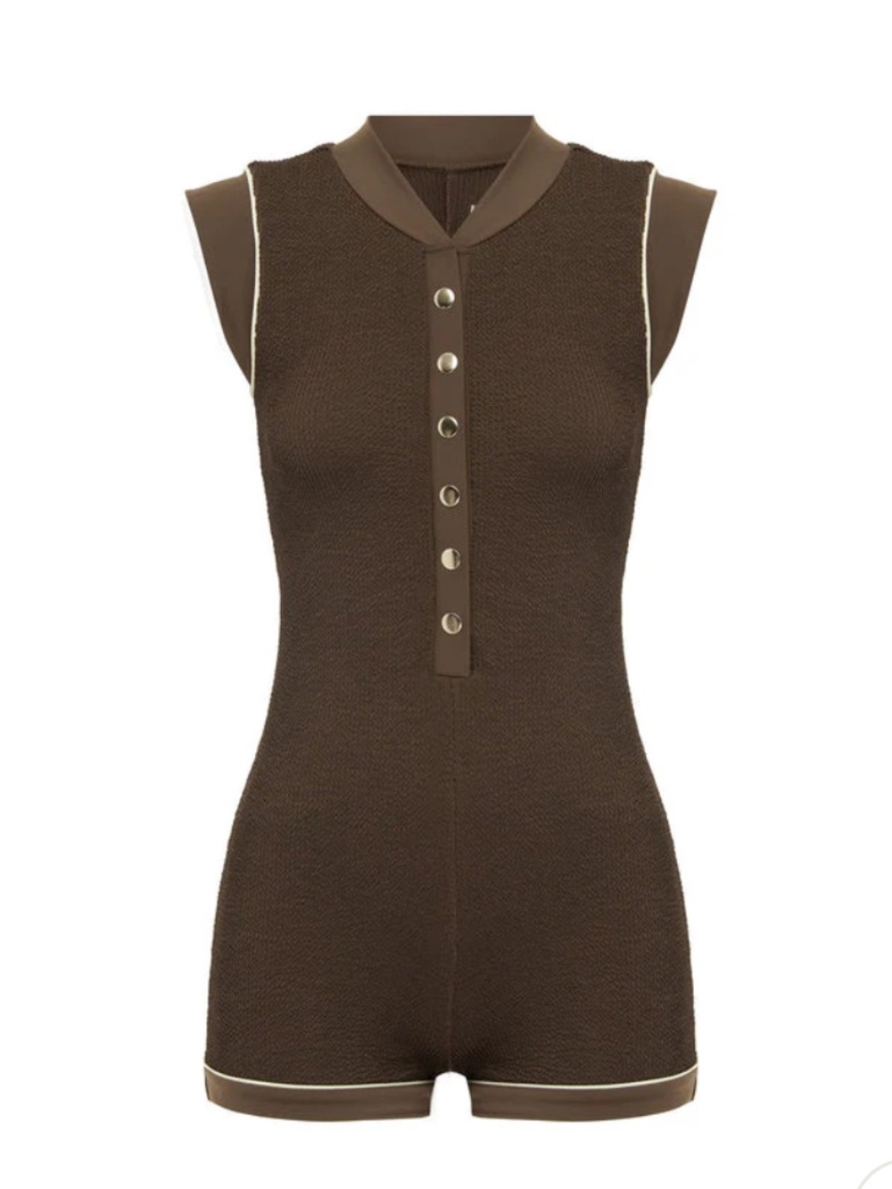 9297. Free People X Its Now Cool Button Up Onesie - Picture 3 of 5